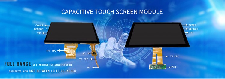 I2C / USB PCAP 5 dyuymli tft lCD sensorli displey, mipi interfeysi bilan